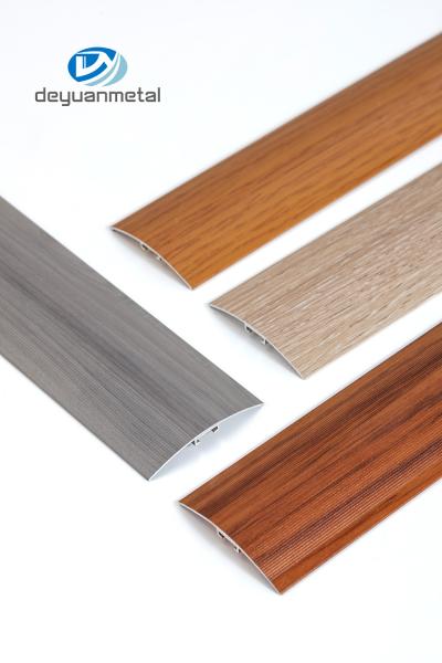 2mm Thickness Aluminium Floor Edge Trim Surface Treatment Wood Grain Anti Slip