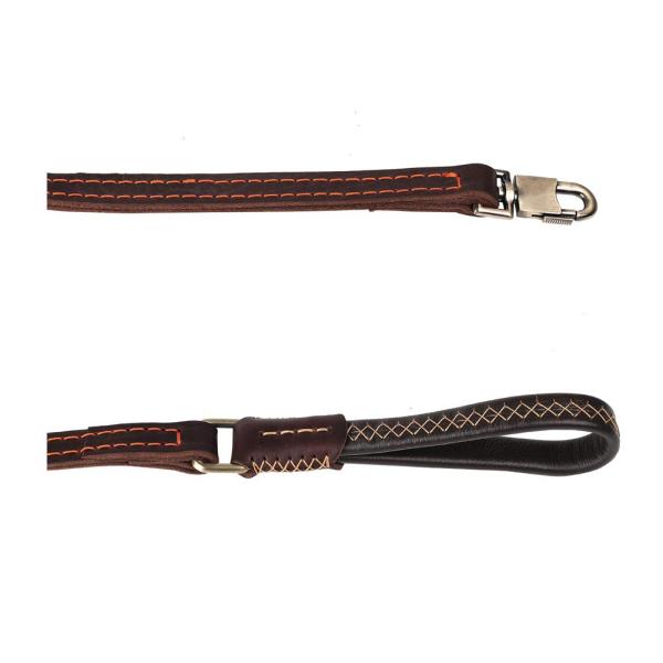 Поводки кожи собаки полного зерна Хандмаде, 4фт проложили кожу воротника любимца