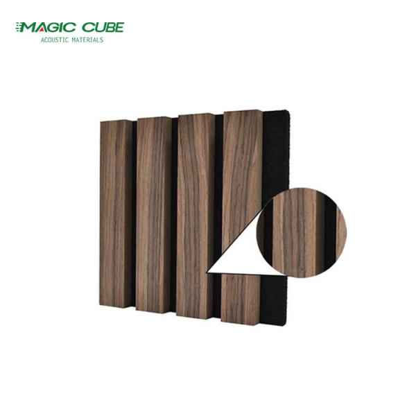 High Density Acoustic Polyester Slat Panel for Eco-friendly Wooden Slats Wall Cladding