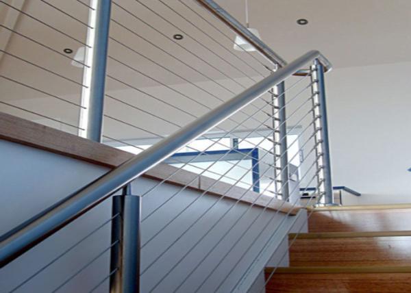 Durable Stainless Steel Wire Railing , Stainless Steel Wire Balustrade Easy Maintenance