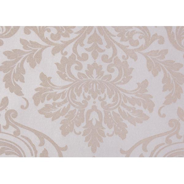 Tear - Resistant Embossed Flocking Country Floral Wallpaper 0.53*10M