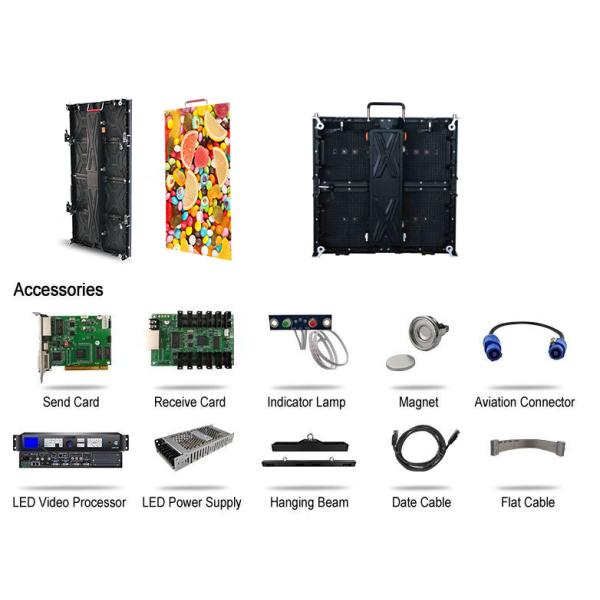 Curvilinear SMD2121 Indoor Rental LED Display HD Lightweight Panel For Stage