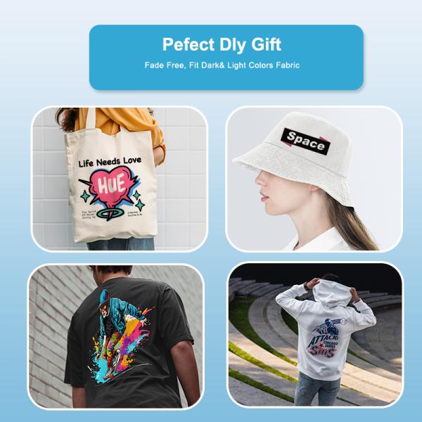 FCOLOR Double Glossy Matte Instant Peel A4 A3 A3+ 13*19 Heat Transfer Printing Pet DTF Film Sheet for T-shirt
