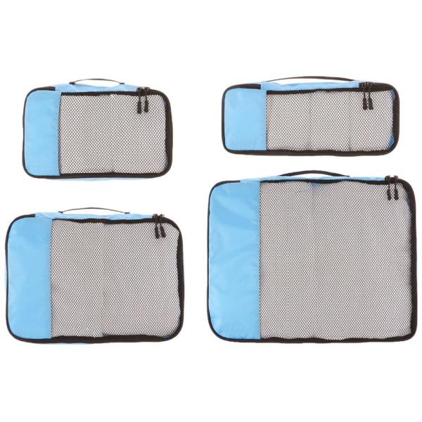 4 Pieces Packing Cube Set Finished Interior Seams And Mesh Top