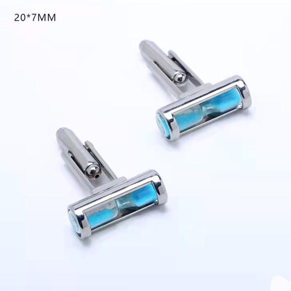 Alloy Material Mens Diamond Cufflinks Inlaid In Small Hourglass OEM