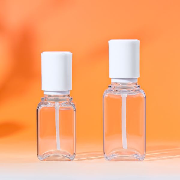 Double Wall PETG Square Spray Pump Bottle with Fine Mist Spray for Premium Skincare Packaging