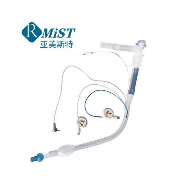 Medical PVC Double-Lumen Endotracheal Tube For Thoracic Surgery With Intracuff Pressure Monitor  CE ISO