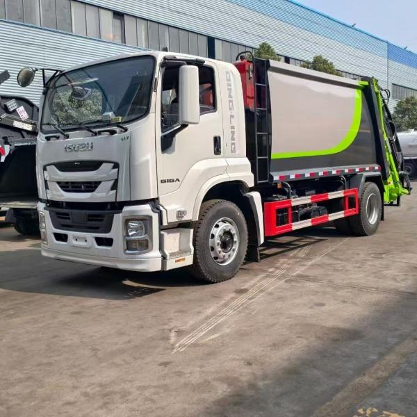 Compression Garbage Truck , Isuzu Garbage Compactor Truck For Refuse Transport