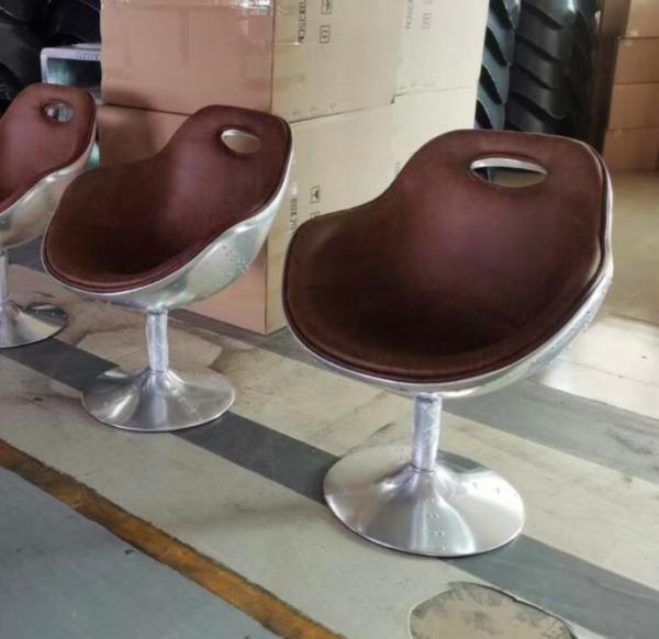 Living Room Spitfire Aircraft Leisure Vintage Retro Aviation Club Leather Metal Back Bar Swivel chair