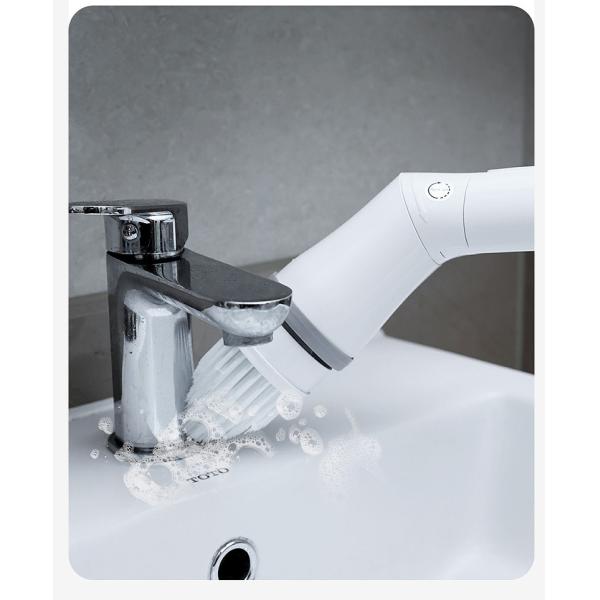 White Plastic Electric Cleaning Brush Set Top Selling Spin Scrubber for Deep Cleaning