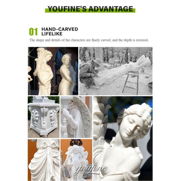 Life Size Decor Life Size Carved Woman Figure Sculpture Lamp Indoor Lighting Marble Statues