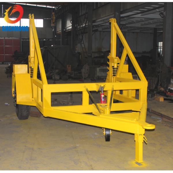Cable Drum Trailer Jack 5Ton With Hand Brake and Air Brake for Cable Transportation