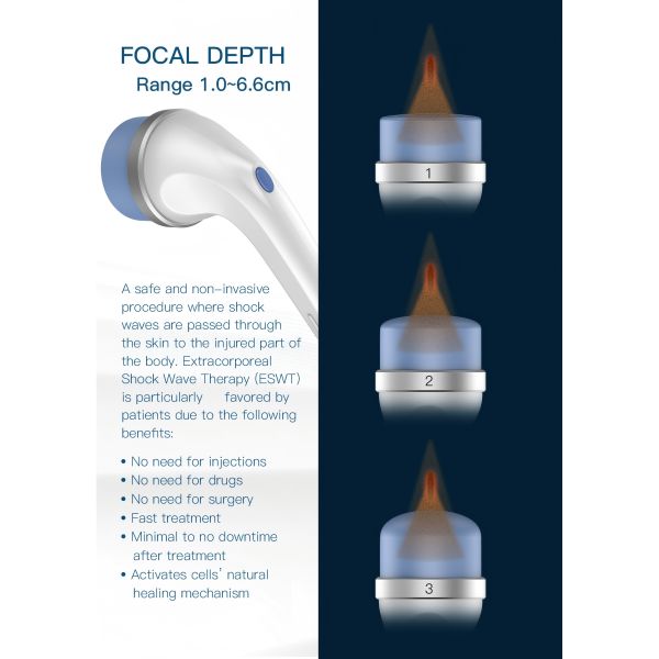 Focused Shock Wave Therapy Machine ESWT Shockwave Therapy Equipment For Physical Therapy