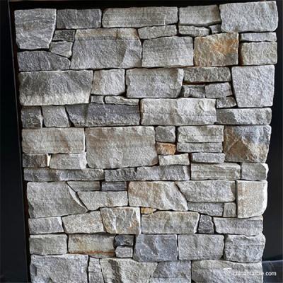 Beige / Brown / Rust Natural Stone Ledger Stone Wall Tile With Cement Backing