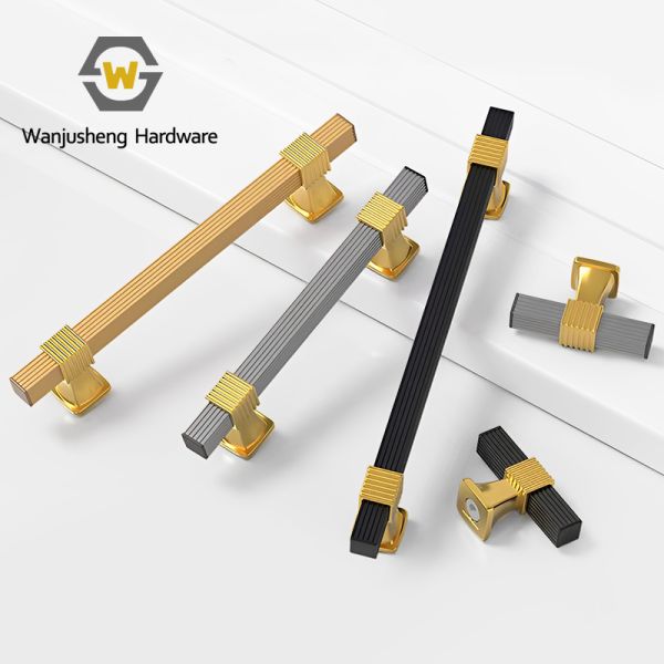 Two-tone Spliced Light Luxury European-style Handle for Wardrobe Cabinet Drawer Shoe Cabinet and Other Furniture Hardware