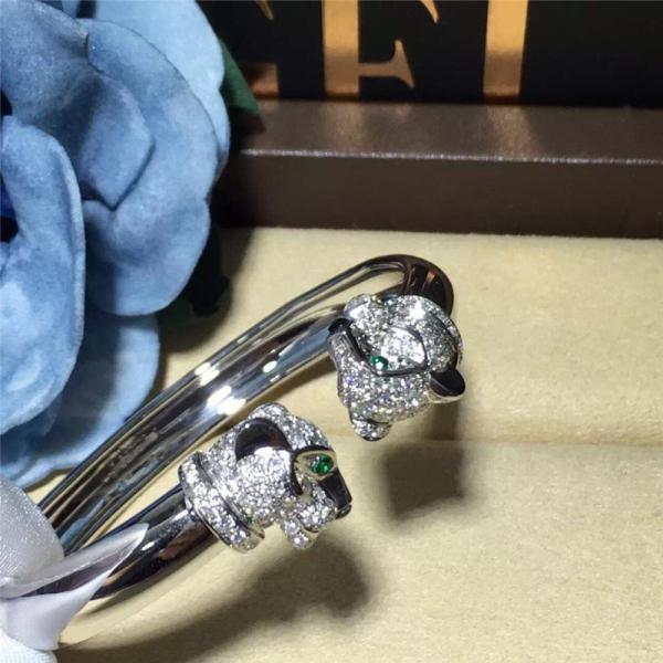 C Cheetah bracelet - showing the charm of courage, naughty or docile .18K gold jewelry factory shafle garnet, Onyx