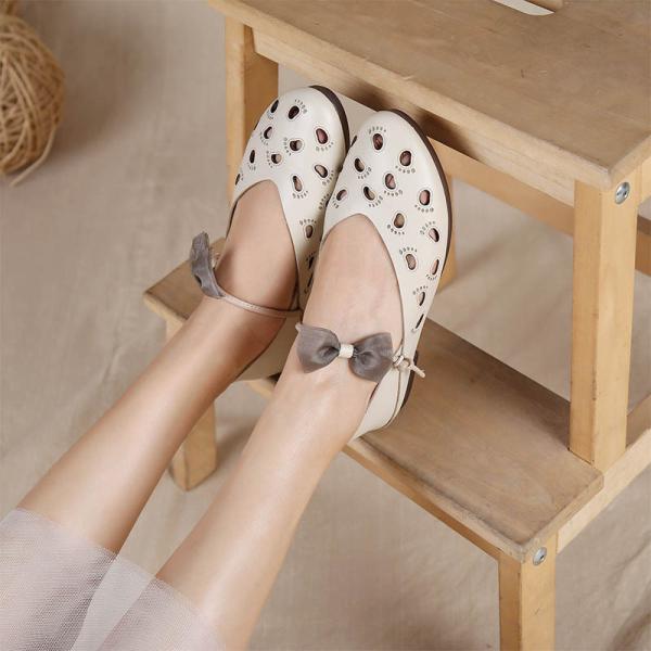S420 Summer Sandals Women 2020 New Hole Shoes Hollow Small Feet White Shoes Bow Knot Shoes Buckle Sandals