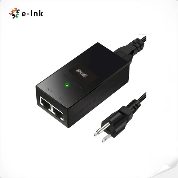10/100/1000Mbps 24V 24W POE inyector con cable de alimentación