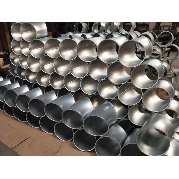 Цвет соединителя штуцера трубы извлечения пыли воздуха локтя 90 градусов гальванизированный заваркой серебристый