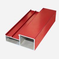 La poudre ISO14001 rouge a enduit les extrusions en aluminium pour la section de décoration