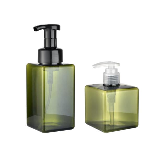 Custom Color 250ml PETG Bottle Green Pump Bottle for Shampoo and Lotion