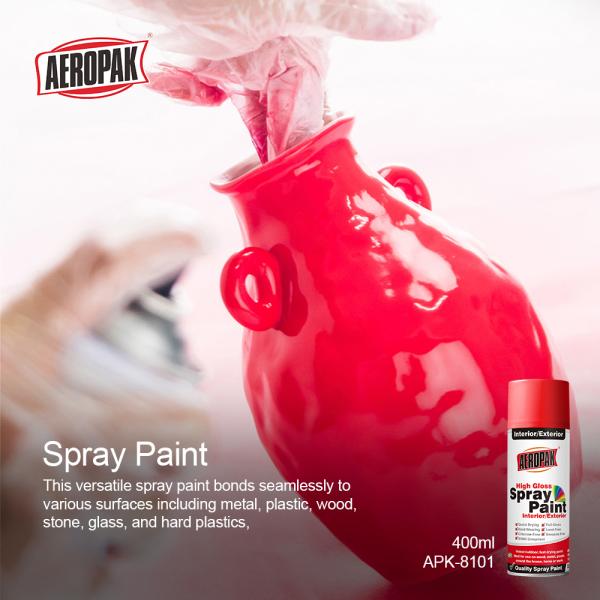 Orange Red Aerosol Spray Paint AEROPAK, MSDS Acrylic Spray Paint Fan - Shaped