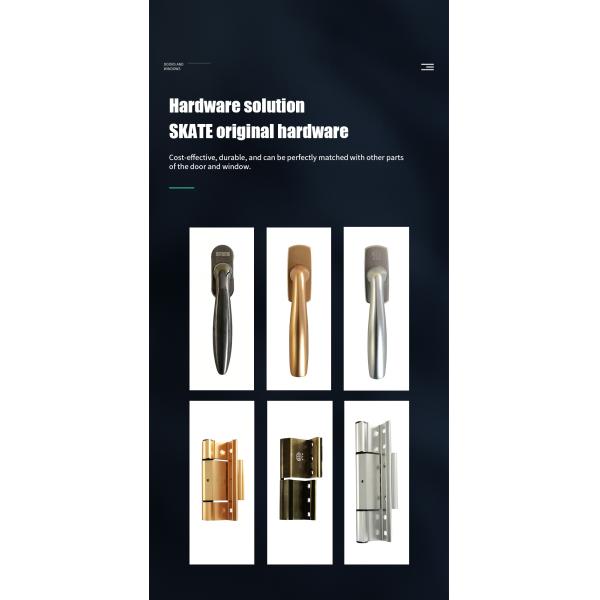 1.4 мм Алюминиевая толщина стенки Скейтовая раздвижная дверь Термальный разрыв Черный сплав Двухслойные панели