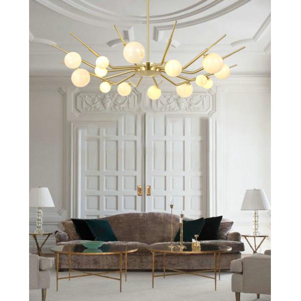 Wholesale Modern Gold Glass Ball Chandelier Pendant Light