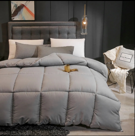 All Season White Microfiber Polyester Comforter Hollow Fiber Quilt Cover Sets