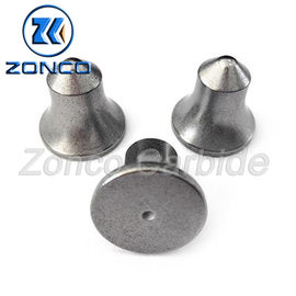 Tungsten Carbide Conical Mining Button Silver Color Customized