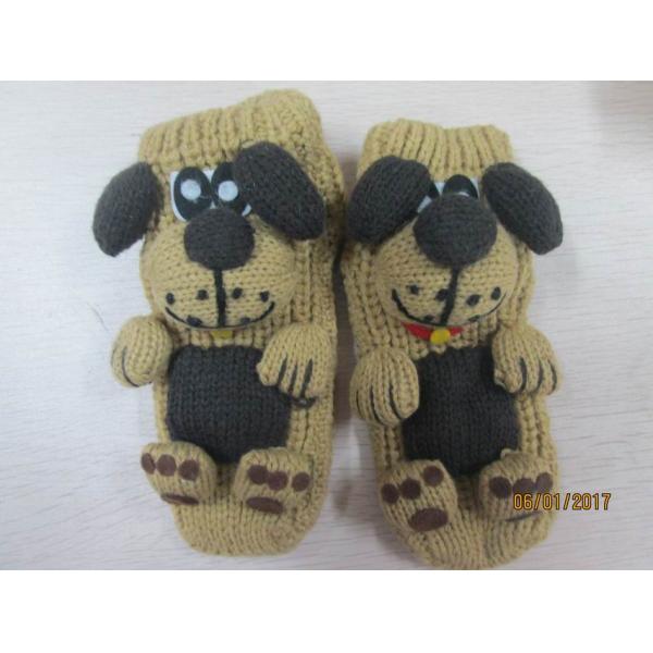Fashion Indoor Floor Socks Cozy Stripe Socks--cute dog--knitted Sock with slip dots