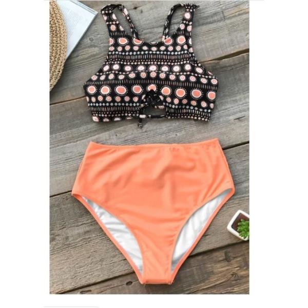 ORANGE BOHO TANK BIKINI