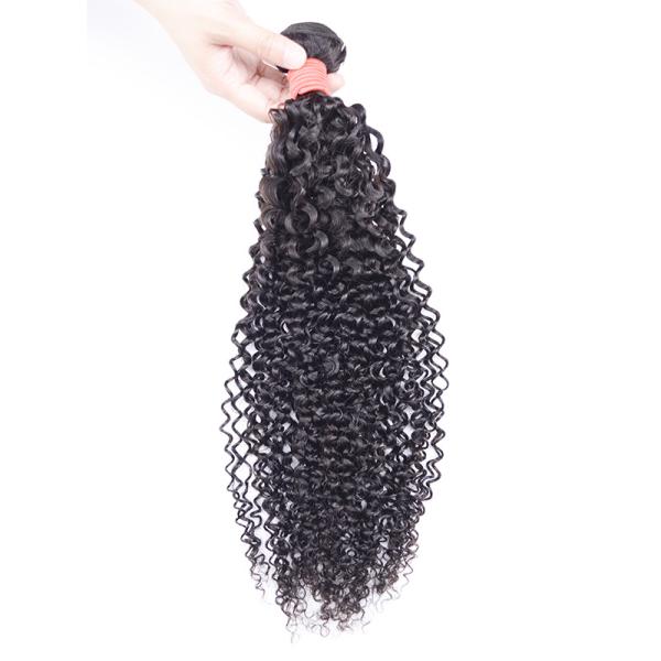 Customized Color Human Hair Weave Kinky Curly Extension Remy Hair Weft For Black Women