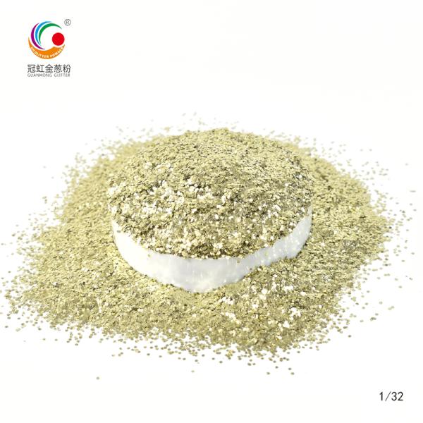 PVC Aluminum Sparkle Holographic Face Glitter Powder Golden Purple Big Sequin