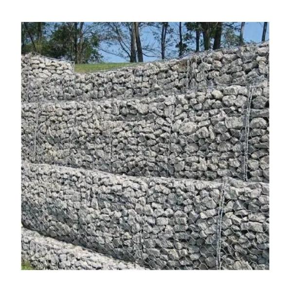 2.7mm Galvanized Woven Gabion Mesh For Garden Decoration And Retaining Wall