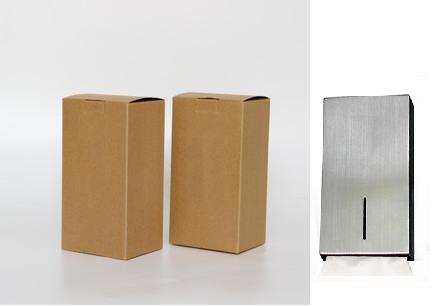 Silver Color Kitchen Towel Dispenser Stainless Steel 10cm x 10cm Paper Size