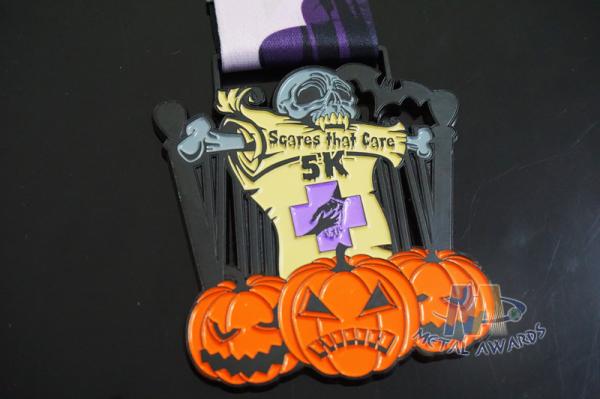 Halloween And Taekwondo, Shooting Sports Metal Award Medals With Colors And Black Nickel Plating