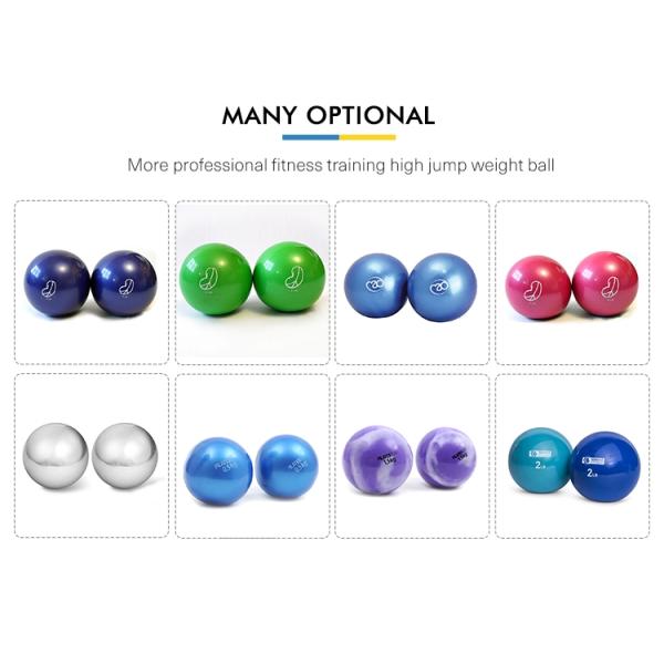Fitness Exercise Handle Weight Ball PVC Sand Filled Toning Ball Lifting Training