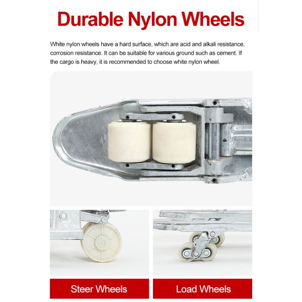 SINOLIFT Load 2500kg Maximum outer width 520mm NPG Hand Galvanized Pallet Truck