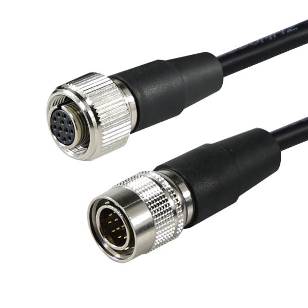 12-P Cables de conector circular de aviación de sexo masculino a femenino para equipos industriales o transmisión de señales