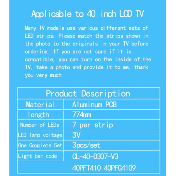 Для CL-40-D307-V3 40PFL5708/F7 40pfg4109/78 40phg4109/78 40PFT410