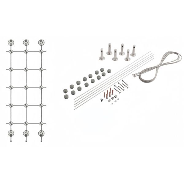 26inch Wide 80inch High Stainless Steel 316 Architectural Trellis Netting for Green Facade Systems