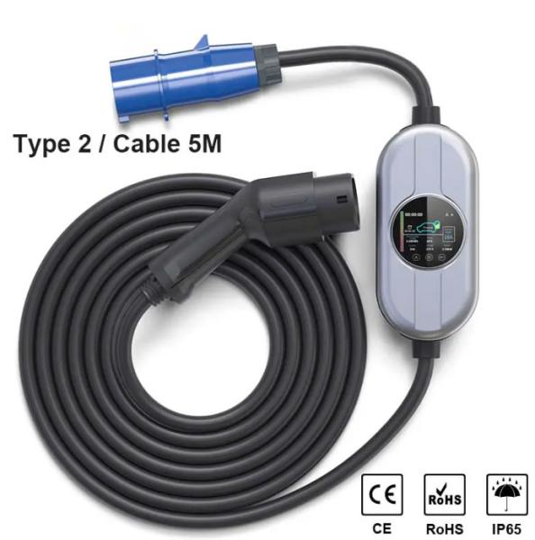 IP65 Electric Vehicle Charger Home Charging Mode 2 Portable EV Car Charger Cable