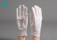 Gants blancs de Cleanroom de Microfiber ESD de polyester de charge statique d'Anit de pièce propre 10
