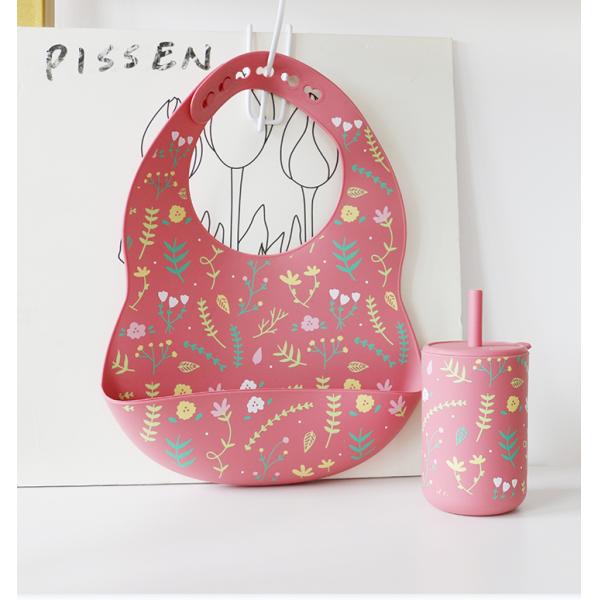 Защитите свою детскую одежду Силиконовый детский биб Устойчивый к пятнам Животный печатный шаблон Силиконовый биб