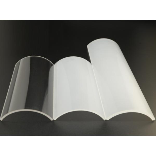 Smooth Frosted Curved Quartz Plate High Temperature Resistant Transparent Quartz Plate
