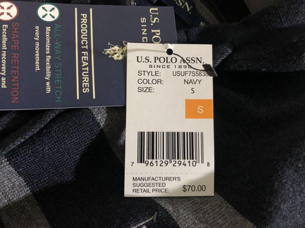 Men's Zip Up Navy Blue Sweater Hoodie 56% Polyester 44% Nylon