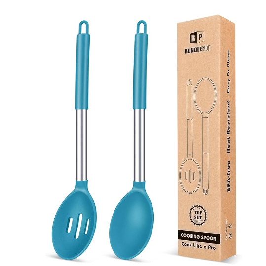 Large silicone cooking spoon, non-stick solid baking spoon,kitchenware