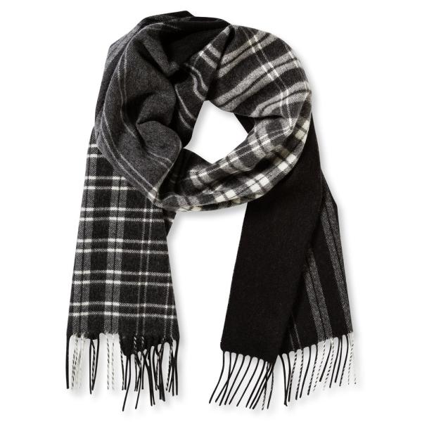 Stripes Cashmere Knit Scarves For Women , Chunky Winter Scarf With Strings