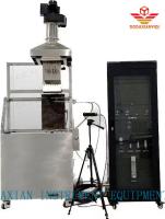 L'affichage à cristaux liquides de machine d'essai d'inflammabilité d'ASTM E 162 montrent l'équipement cellulaire flexible d'essai en laboratoire